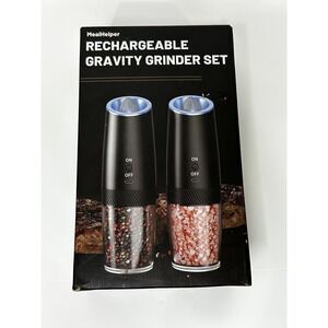 Gravity Electric Pepper and Salt Grinder Set, Adjustable Coarseness. New